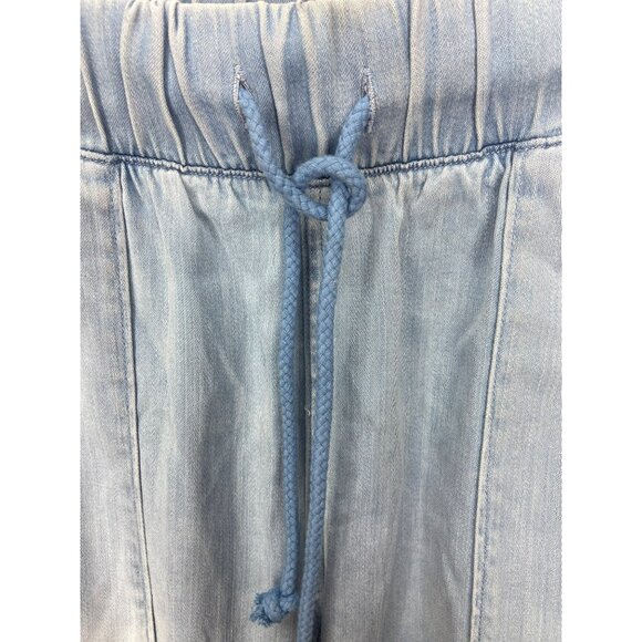 Side Stitch Light Wash Drawstring Elastic Waist Size Small Pants‎ - Picture 6 of 6